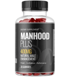 Bouteille unique MANHOOD PLUS Gummies en vue alternative, supplément naturel pour performance et confiance intime.