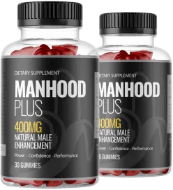 Offre de 2 bouteilles MANHOOD PLUS Gummies, idéal pour débuter l'amélioration de la performance intime.
